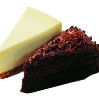 Steak-Out - a piece of chocolate cake and a piece of cheesecake - American Near Me - Madison, Alabama Steak-Out - a piece of chocolate cake and a piece of cheesecake - American Near Me - Madison, Alabama