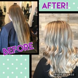 La Belle Vie Salon - My hair was a hot mess - look how Joanna at La Belle Vie works wonders!!