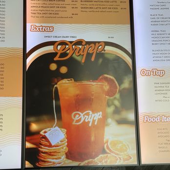 Dripp - Menu - Coffee & Tea Near Me - Fullerton, California