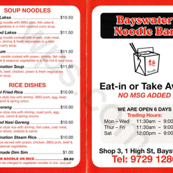 Bayswater Noodle Bar