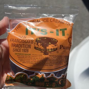 It's-It Ice Cream - Pumpkin was yummy although I wanted a bit more spice. - Ice Cream & Frozen Yogurt Near Me - Burlingame, California It's-It Ice Cream - Pumpkin was yummy although I wanted a bit more spice. - Ice Cream & Frozen Yogurt Near Me - Burlingame, California