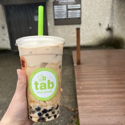Classic milk tea with boba Classic milk tea with boba