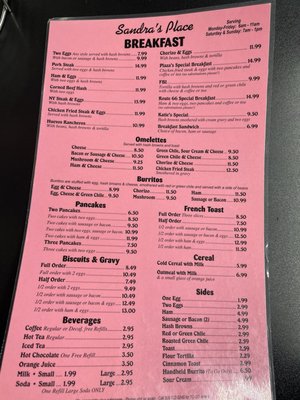 Menu photo 5 Sandra's Place Gallup, NM