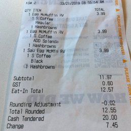 Our bill.