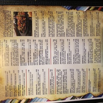 El Rancherito Mexican Restaurant - Menu as of 2/9/2020 - Mexican Near Me - Olney, Illinois El Rancherito Mexican Restaurant - Menu as of 2/9/2020 - Mexican Near Me - Olney, Illinois