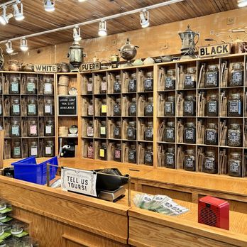 Perennial Tea Room - Tea wall behind the register. - Tea Rooms Near Me - Seattle, Washington Perennial Tea Room - Tea wall behind the register. - Tea Rooms Near Me - Seattle, Washington