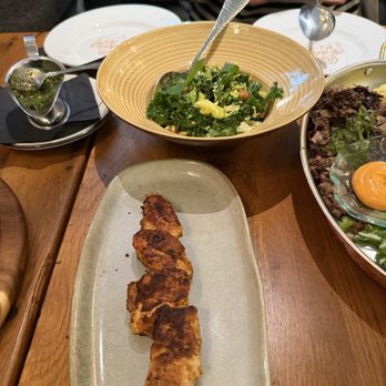 Dear Margo - Mediterr-Asian salad with chicken thigh skewer - Mediterranean Near Me - New York, New York