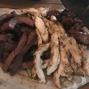 The Grand - Meat platter! Steak, grilled chicken, and greek sausage! - American Near Me - Astoria, New York The Grand - Meat platter! Steak, grilled chicken, and greek sausage! - American Near Me - Astoria, New York