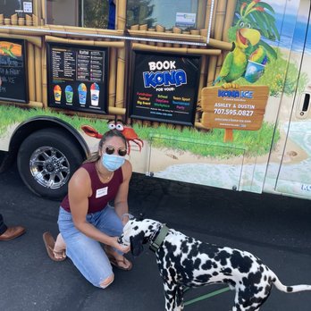 Kona Ice - Santa Rosa - Harvey getting his Pup cup from Kona Ice! Thank you Dustin! - Food Trucks Near Me Kona Ice - Santa Rosa - Harvey getting his Pup cup from Kona Ice! Thank you Dustin! - Food Trucks Near Me