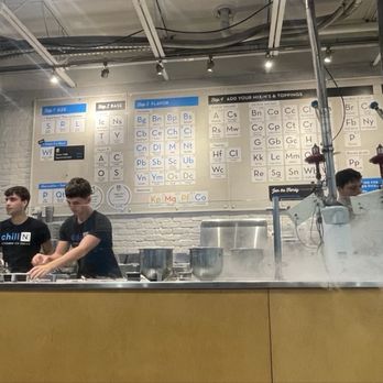 Chill-N Ice Cream South Miami - Ordering and mixing counter. - Ice Cream & Frozen Yogurt Near Me - South Miami, Florida