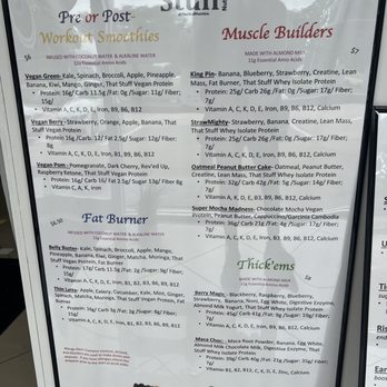 That Stuff Nutrition - a menu for a restaurant - Juice Bars & Smoothies Near Me - Stafford, Texas That Stuff Nutrition - a menu for a restaurant - Juice Bars & Smoothies Near Me - Stafford, Texas