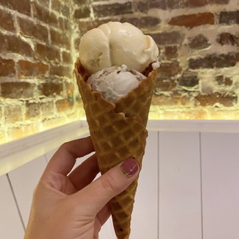 Off Track Ice Cream - Top: Hot Honey Biscuit, Bottom: Vegan PB Fluffernutter - Ice Cream & Frozen Yogurt Near Me - Charleston, South Carolina Off Track Ice Cream - Top: Hot Honey Biscuit, Bottom: Vegan PB Fluffernutter - Ice Cream & Frozen Yogurt Near Me - Charleston, South Carolina