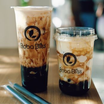 Boba Bliss - Brown Sugar Pearl Latte and Oreo Cookie Puff Cream - Bubble Tea Near Me - Mountain View, California Boba Bliss - Brown Sugar Pearl Latte and Oreo Cookie Puff Cream - Bubble Tea Near Me - Mountain View, California