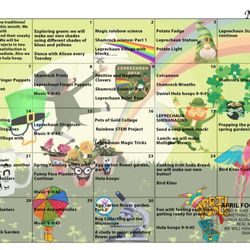 Child's Play - Example monthly calendar