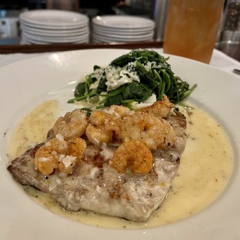 Bartlett's - Fish Special - Red Fish with Shrimp - Steakhouses Near Me - Austin, Texas Bartlett's - Fish Special - Red Fish with Shrimp - Steakhouses Near Me - Austin, Texas