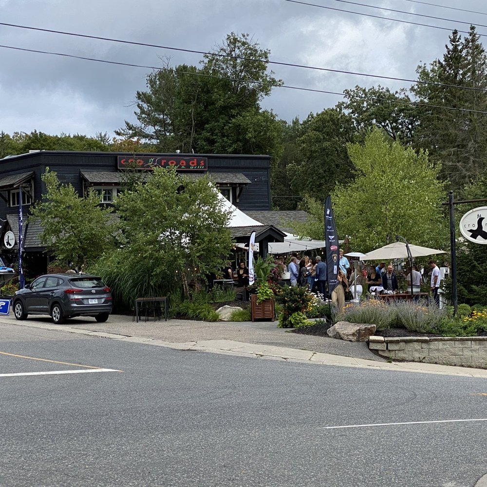 the intersection of a busy street