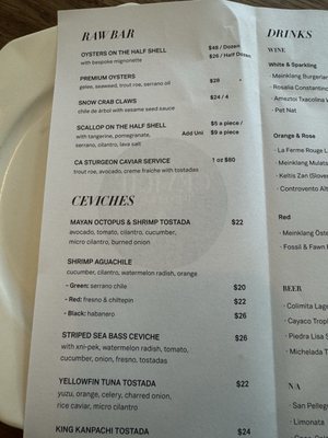 Menu photo 6 Ceviche Project Los Angeles, CA