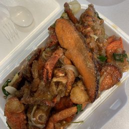 Fried ginger and onion lobster Fried ginger and onion lobster