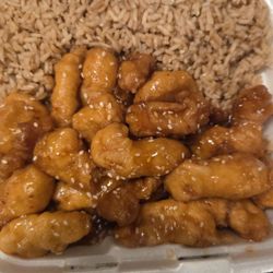 New China Town - Look at how much food you get. Great price! Sesame chicken (all white meat)