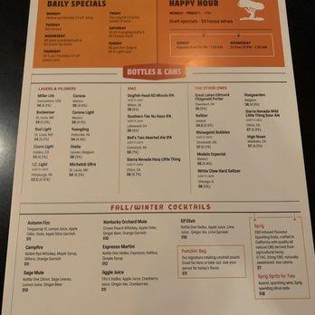 Shady Grove - Drink menu - American Near Me - Pittsburgh, Pennsylvania
