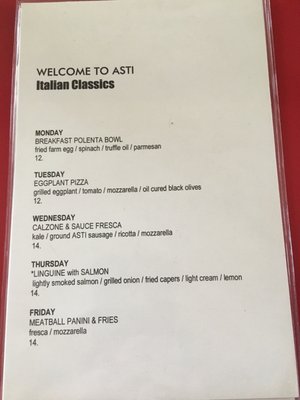 Menu photo 4 ASTI Trattoria Austin, TX