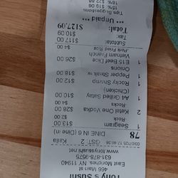 Tony's Sushi & Steakhouse
