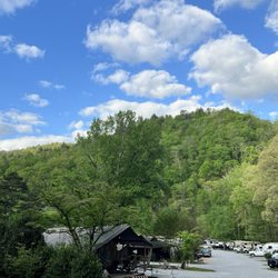 Little Arrow Outdoor Resort - Our view from the front pouch of the Luxury Glamping Tent we stayed in! (#14)