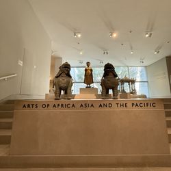 Dallas Museum of Art - 2 Pups at the entrance of the Africa, Asia and Pacific Galleries