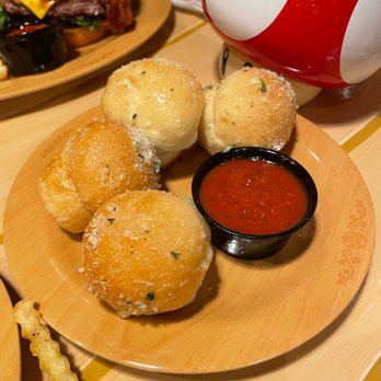 Toadstool Cafe - Mushroom shaped garlic knots - Cafes Near Me - Universal City, California