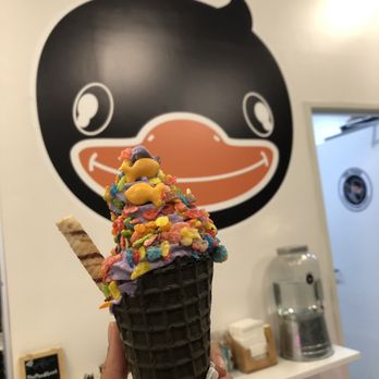 The Pond - Ube ice cream with their delicious waffle cone - Ice Cream & Frozen Yogurt Near Me - Arcadia, California The Pond - Ube ice cream with their delicious waffle cone - Ice Cream & Frozen Yogurt Near Me - Arcadia, California
