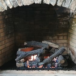 R&F Fireplace Services - New gas logs upgrade