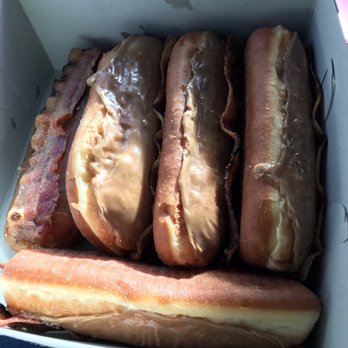 Tea Hive - In the Spot Maple Bacon Donuts. Requested by customer Larry (me) - Bubble Tea Near Me - West Covina, California Tea Hive - In the Spot Maple Bacon Donuts. Requested by customer Larry (me) - Bubble Tea Near Me - West Covina, California