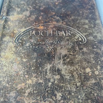 Loch Bar - The front of the menu - Seafood Near Me - Baltimore, Maryland