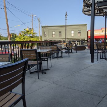 Juju - Dining outside on Juju's spacious patio. - Tapas/Small Plates Near Me - Durham, North Carolina