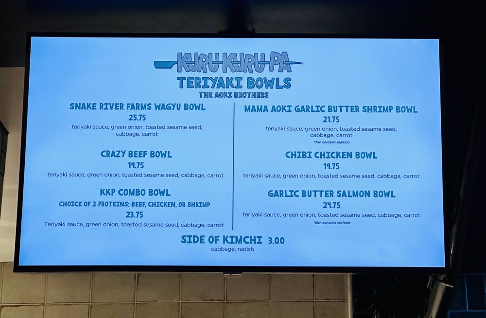KURU KURU PA TERIYAKI BOWLS 3000 S Las Vegas Blvd, Las Vegas, Nevada