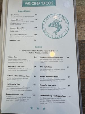Menu photo 1 Yes Chef Tacos La Barra & Cafe Burbank, CA