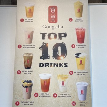 Gong Cha - Augusta - Menu - Bubble Tea Near Me - Augusta, Georgia