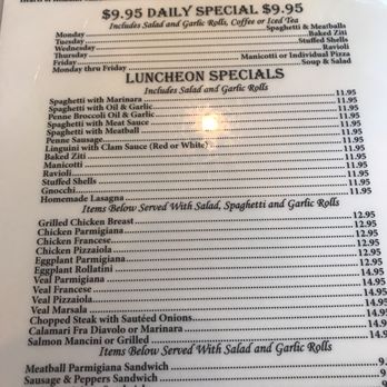 Giannis Italian Restaurant - Lunch menu - Italian Near Me - Pompano Beach, Florida