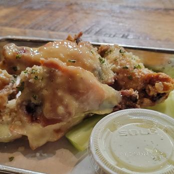Saucy Brew Works - Garlic Parmesan Wings - Pizza Near Me - Cleveland, Ohio Saucy Brew Works - Garlic Parmesan Wings - Pizza Near Me - Cleveland, Ohio