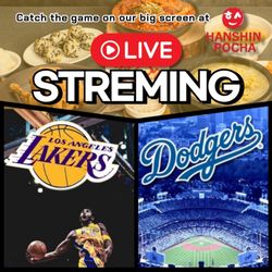 Hanshin Pocha - Catch the Dodgers and Lakers game on our big screen.