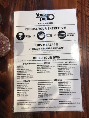 Menu photo 3 Your Pie Pizza North Augusta, SC Menu photo 3 Your Pie Pizza North Augusta, SC