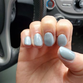 Roosevelt Nails Bar - End result. Nails aren't even cleaned. They told me to wash my hands with soap, which I did before this photo was taken. - Nail Salons Near Me - Seattle, Washington
