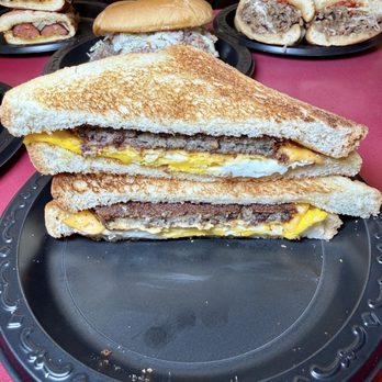 B & J Carry Out - Scrapple Egg & Cheese Sandwich - Food Stands Near Me - Accokeek, Maryland B & J Carry Out - Scrapple Egg & Cheese Sandwich - Food Stands Near Me - Accokeek, Maryland