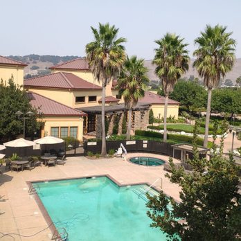SpringHill Suites by Marriott Napa Valley - The beautiful pool and jacuzzi are closed due to safety measures. The air quality is also not the best at the moment due to the Glass Fire. - Hotels Near Me - Napa, California