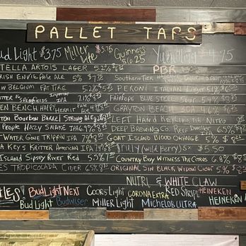 Pallet Bar and Grill - Beer menu 7/2023 - American Near Me - Fort Walton Beach, Florida Pallet Bar and Grill - Beer menu 7/2023 - American Near Me - Fort Walton Beach, Florida