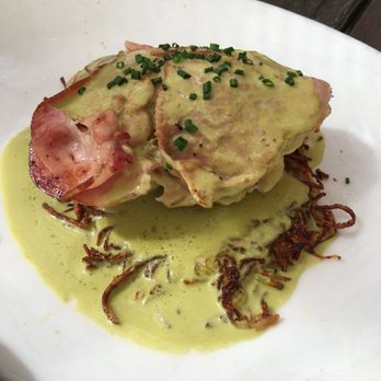 Boon Fly Cafe - Green eggs and ham. With crispy hash brown patty. Lemon leek sauce was legit. - American Near Me - Napa, California