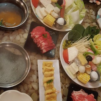 J's Mini Hot Pot - Seafood hot pot $17.95 and Meat combo (beef & pork) $15.95, and Fried tofu $3.50 - Chinese Near Me - Duluth, Georgia