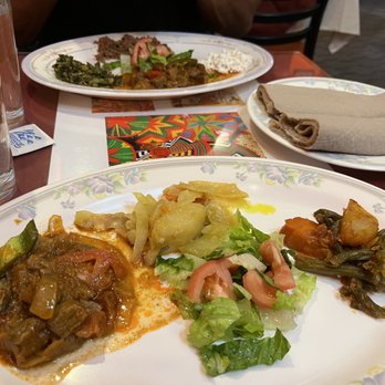 Ethiopian House Restaurant - veg and beef lunch special - Ethiopian Near Me - Toronto, Ontario