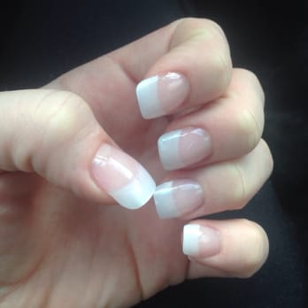 Nails Plus - Pearl set, squoval. By Tinh. - Nail Salons Near Me - Indianapolis, Indiana