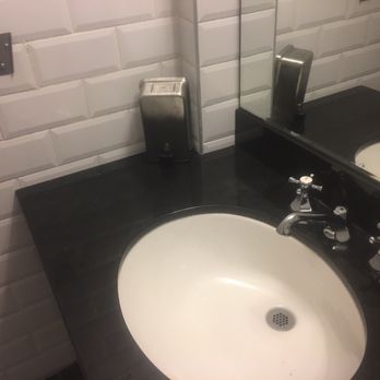 Cafe Crepe - Most disgraceful bathroom ever. Empty soap dispenser falling off the wall, faucet missing parts (it's not washing without soap!) - Creperies Near Me - Vancouver, British Columbia Cafe Crepe - Most disgraceful bathroom ever. Empty soap dispenser falling off the wall, faucet missing parts (it's not washing without soap!) - Creperies Near Me - Vancouver, British Columbia